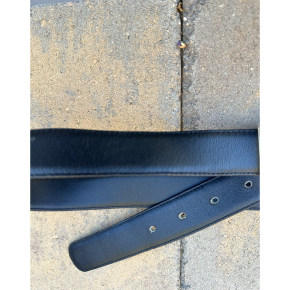 Vintage Fendi Belt Black Leather with Gold Buckle - Picture 12 of 16